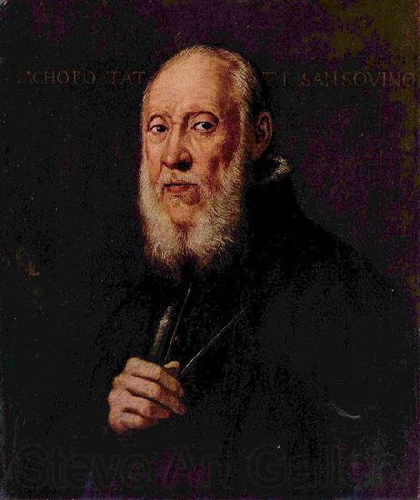 Jacopo Tintoretto Portrat des Bildhauers Jacopo Sansovino